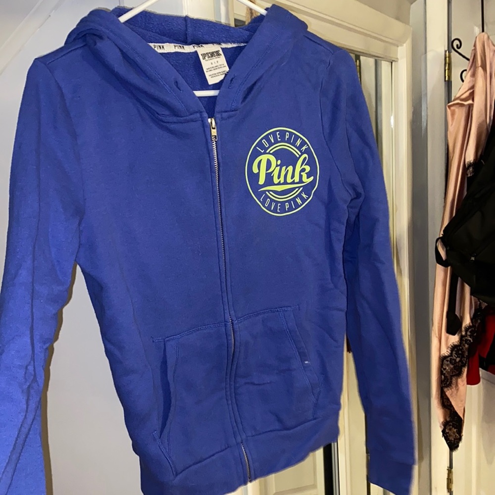 PINK Victoria Secret zip-up hoodie, size S